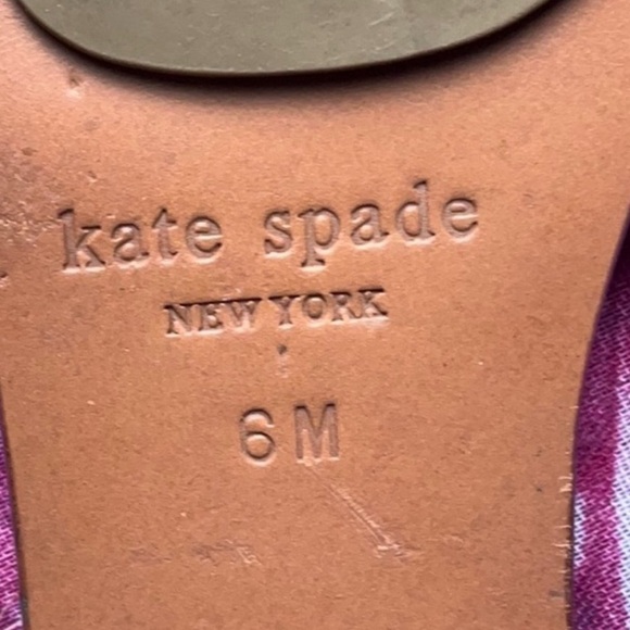 Kate Spade Orange Floral Sandals Sz 6 - Picture 5 of 8